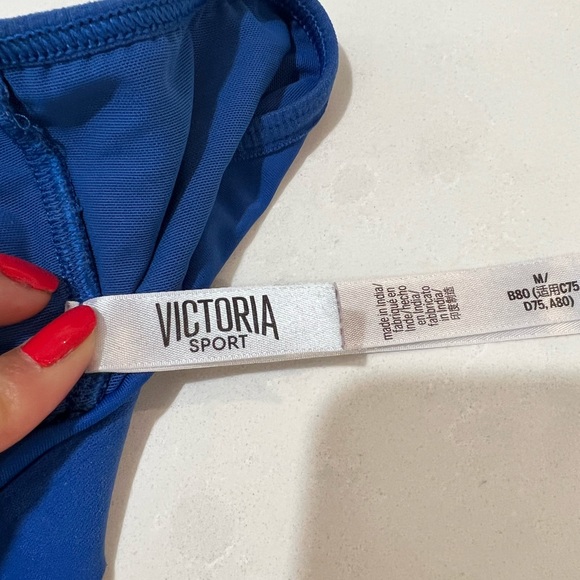 Victoria Sport Blue Mesh Sports Bra - Picture 2 of 8